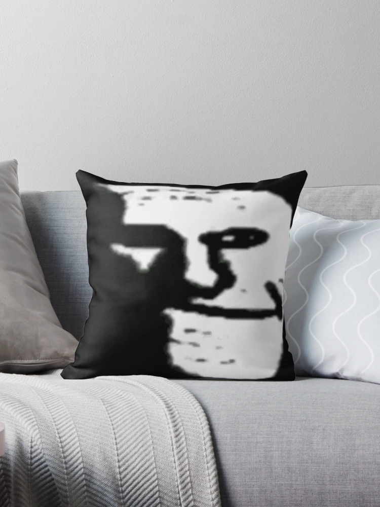 Humor Pillow Sham Cartoon Style Troll Face Guy for Annoying