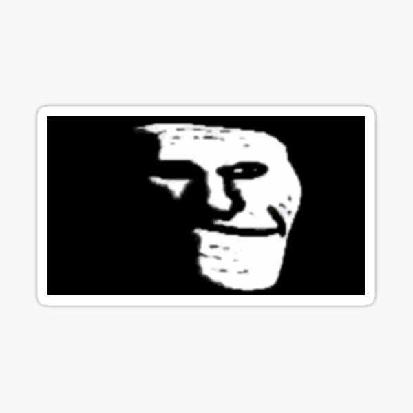 SAD TROLL FACE  Sticker for Sale by Abusive-materia