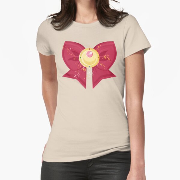 Sailor Moon Bow: Moon Prism Power Brooch Fitted T-Shirt