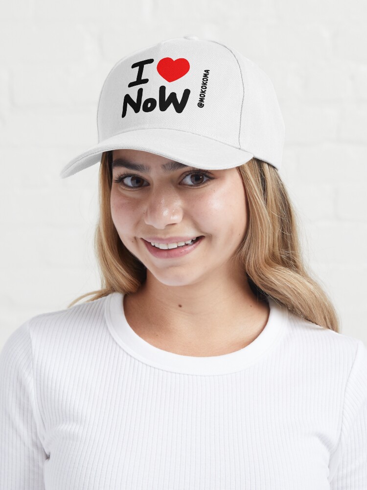 Alternate view of I LOVE NoW (Black Text) Cap