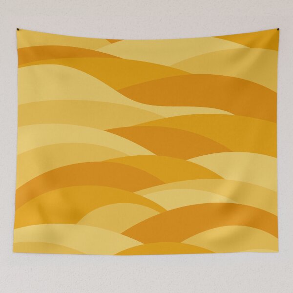 Artikelvorschau, Desert Dune, Abstract Pattern #13 Bright Yellow entworfen und verkauft von bubblyshades.