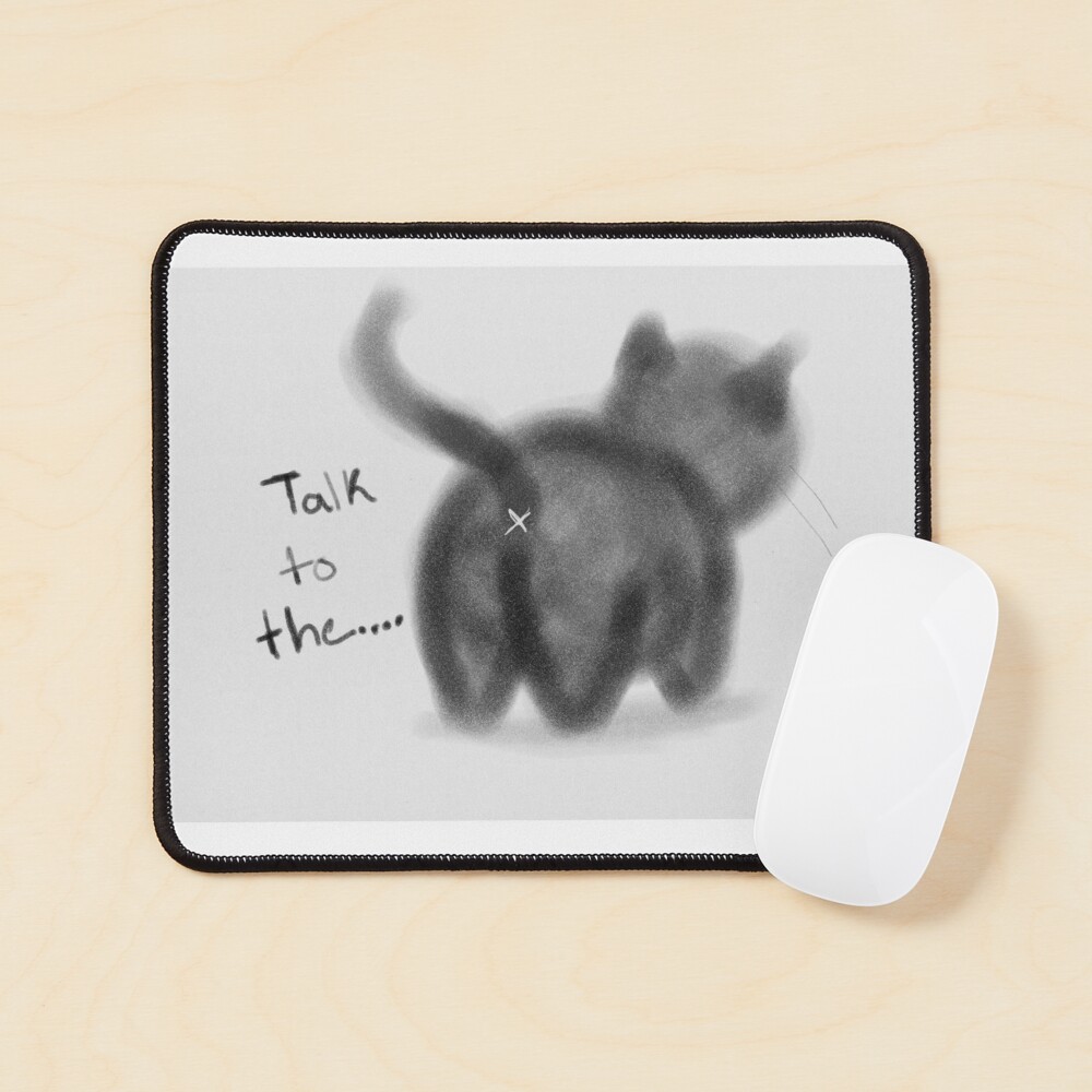 cat butt mouse pad