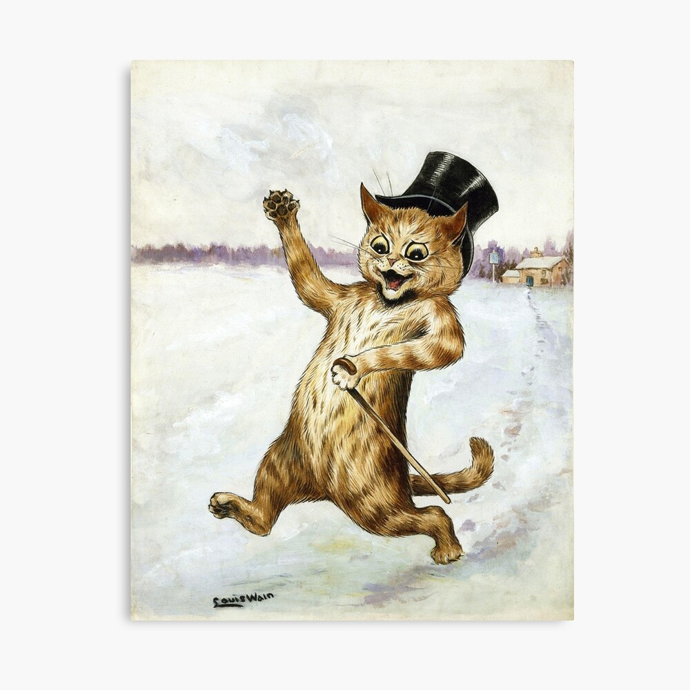 Home Sweet Home, Louis Wain Cat Art Print by eye4designs