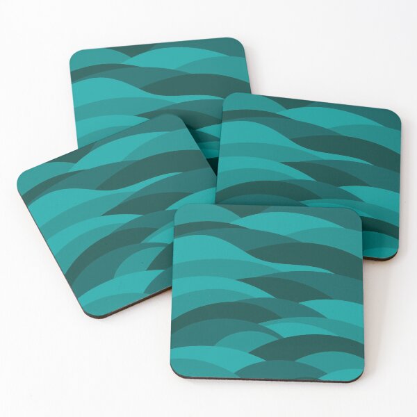 Item preview, Desert Dune, Abstract Pattern #16 Dark Turquoise designed and sold by bubblyshades.