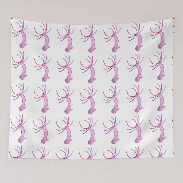 Item preview, Immortal Hydra Cnidarian Watercolor Illustration designed and sold by ModelOrganism.