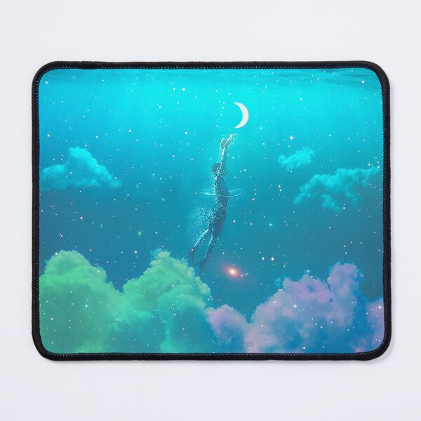 Item preview, Swimming underwater over surreal rainbow clouds designed and sold by Yasmine khalifa.
