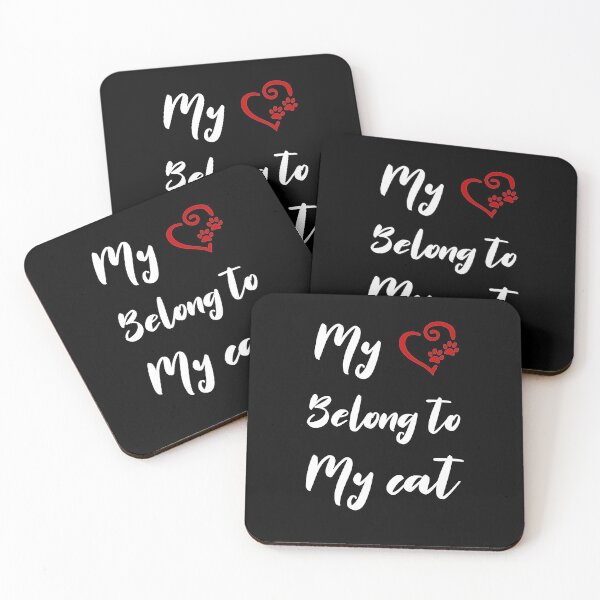 Item preview, Funny Valentine's Day Saying: My Heart Belongs To My Cat designed and sold by AMINE  ★★★★★.