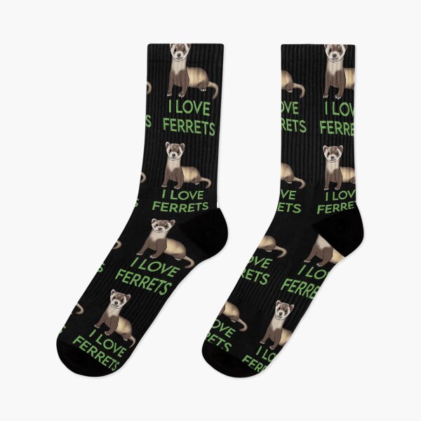 Item preview, I Love Ferrets for Ferret Lovers, Green designed and sold by Mochi-Merch.