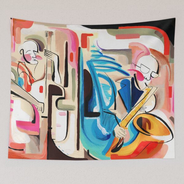 Item preview, Jazz concert musicians composition drawing artwork designed and sold by CatarinaGarcia.