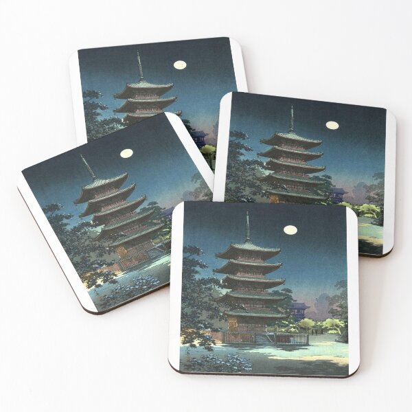 Item preview, Tsuchiya Koitsu Kinryuzan Pagoda Temple night moonlight designed and sold by Vitage-Art45.