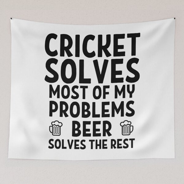 Item preview, Cricket solves most of my problems. Beer solves the rest. designed and sold by TheGreenGoat.