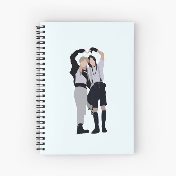 Aperçu de l'œuvre Illustration numérique de Hyunjin et Felix Heart de Stray Kids créée et vendue par Jewelsm13.