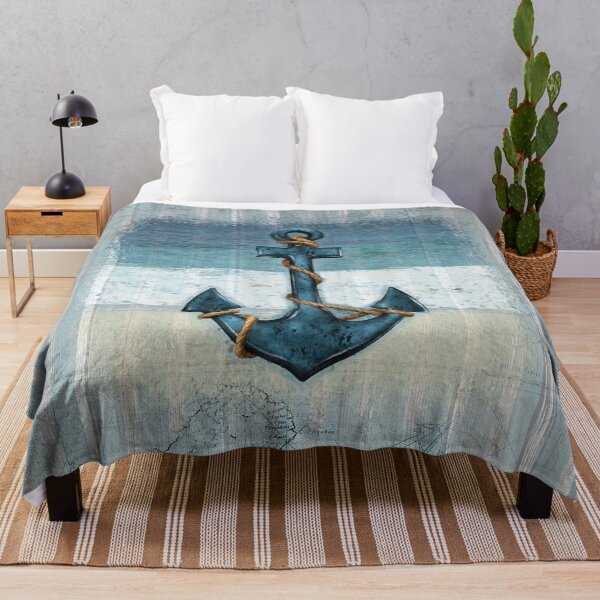 Item preview, Nautical Sailing Ship Anchor With Vintage World Map designed and sold by ChicoryJunction.