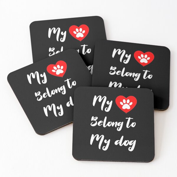 Item preview, Funny Valentine's Day Saying: My Heart Belongs To My Dog designed and sold by AMINE  ★★★★★.