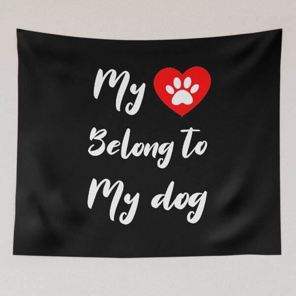 Item preview, Funny Valentine's Day Saying: My Heart Belongs To My Dog designed and sold by AMINE  ★★★★★.