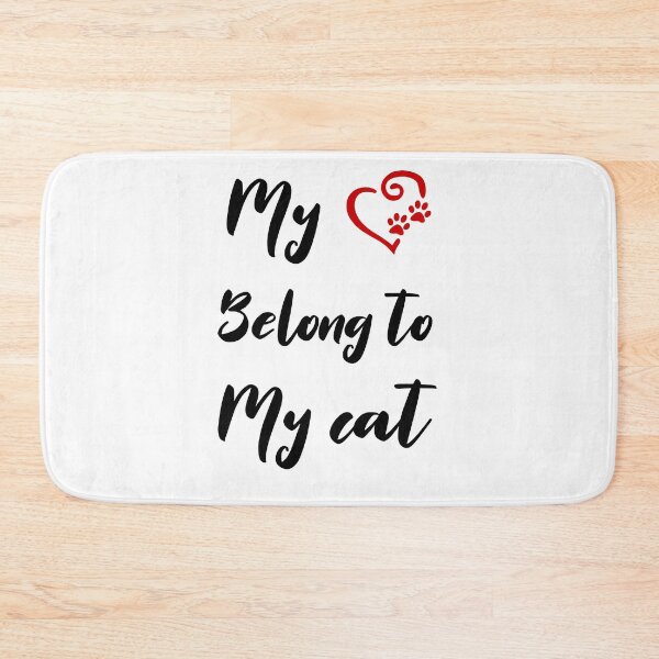 Item preview, Funny Valentine's Day Saying: My Heart Belongs To My Cat designed and sold by AMINE  ★★★★★.