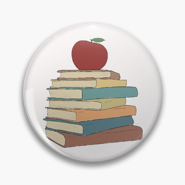 Item preview, Apple on Book Stack - Red Apple & Books - Stack of Books with Apple designed and sold by Mrs-PenLine.
