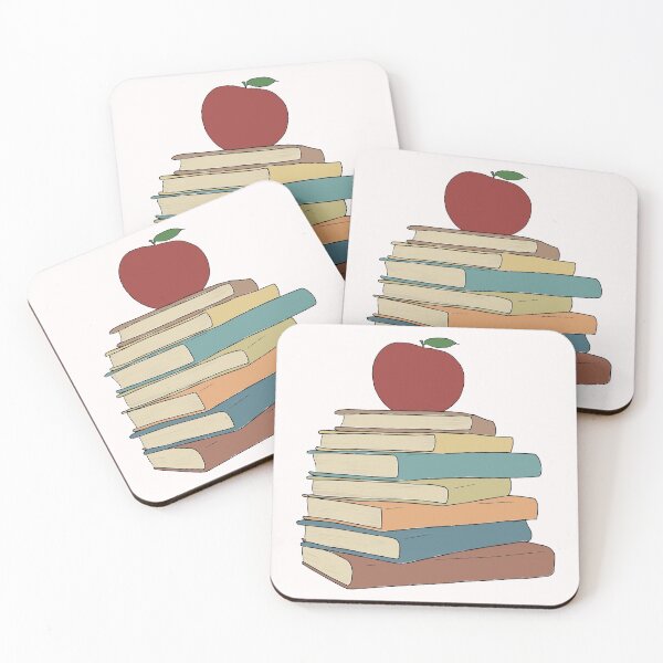 Item preview, Apple on Book Stack - Red Apple & Books - Stack of Books with Apple designed and sold by Mrs-PenLine.