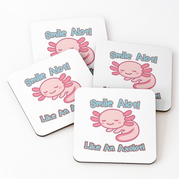 Item preview, Smile Alotl Like An Axolotl - Pink chibi kawai Axolotl designed and sold by Zeeprint ★★★★★.