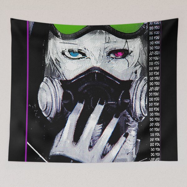 Item preview, Vaporwave Cyberpunk Glitch Girl designed and sold by OWLvision33.