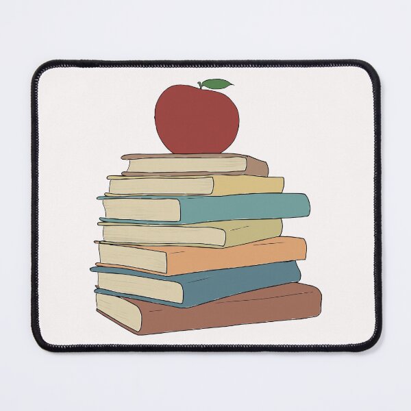 Item preview, Apple on Book Stack - Red Apple & Books - Stack of Books with Apple designed and sold by Mrs-PenLine.
