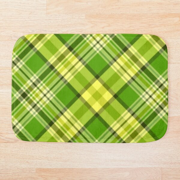 Item preview, Tartan Plaid 3 en verde, amarillo y blanco designed and sold by AlteredAtelier.