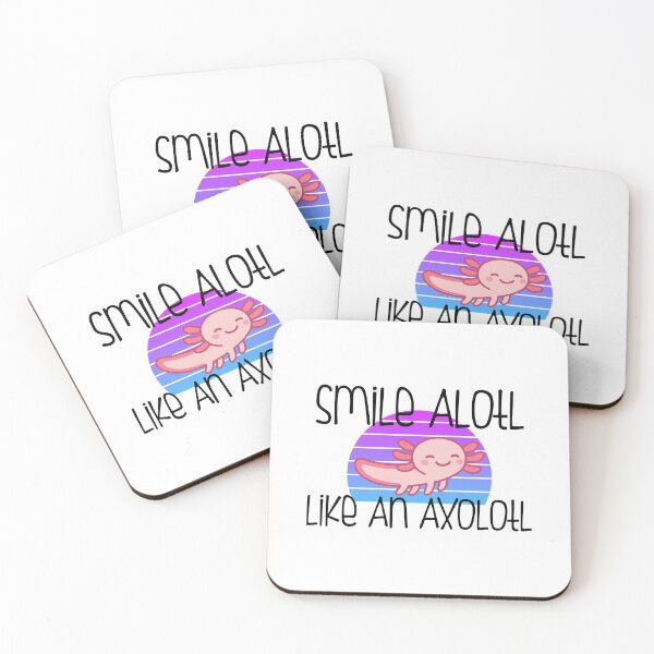 Item preview, Smile Alotl Like An Axolotl - Pink chibi kawai Axolotl designed and sold by Zeeprint ★★★★★.