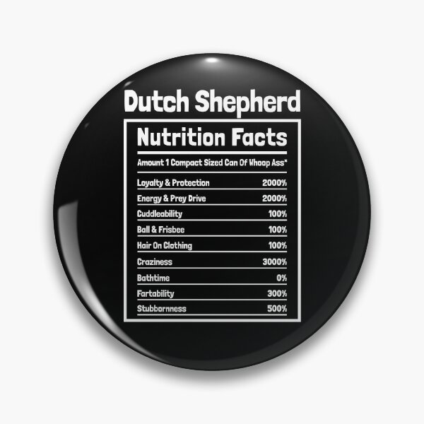 Item preview, Dutch Shepherd Nutrition Facts Funny Dog Gift designed and sold by Guarddogdrive.