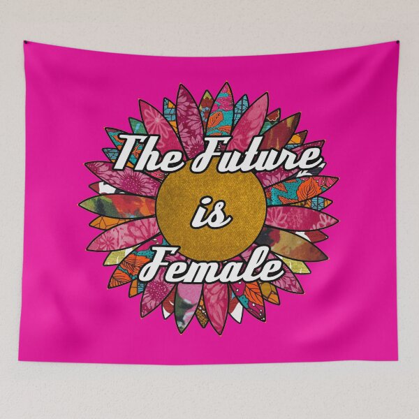 Item preview, The Future is Female Retro Fabric Collage  designed and sold by artbyomega.