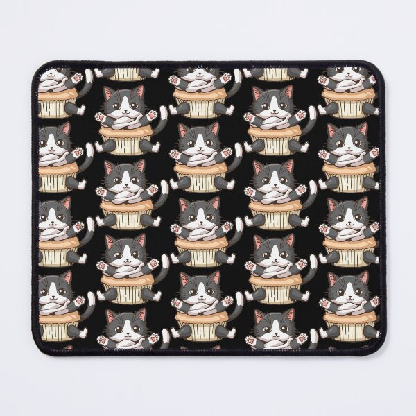 Item preview, Cupcat, Cute Cat In Cupcake, Toe Bean Lover, Black and White Cat, Muffin Cat designed and sold by DearSunny.
