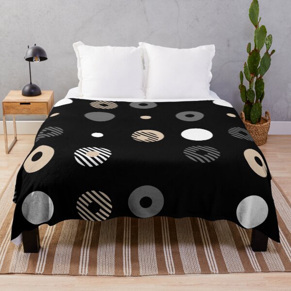Aperçu de l'œuvre Brown Gray Black White Stripe Circle Dot Pattern Pairs DE 2022 Trending Color Cliff's View DEC720 créée et vendue par ColorOfTheYears.