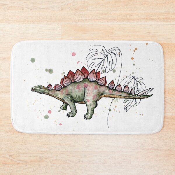 Item preview, Boho Watercolor Stegosaurus Dinosaur designed and sold by CariJohnstonArt.