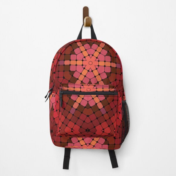 Item preview, Geometric Kaleidoscope Flower Red and Pink designed and sold by WormholeOrbital.