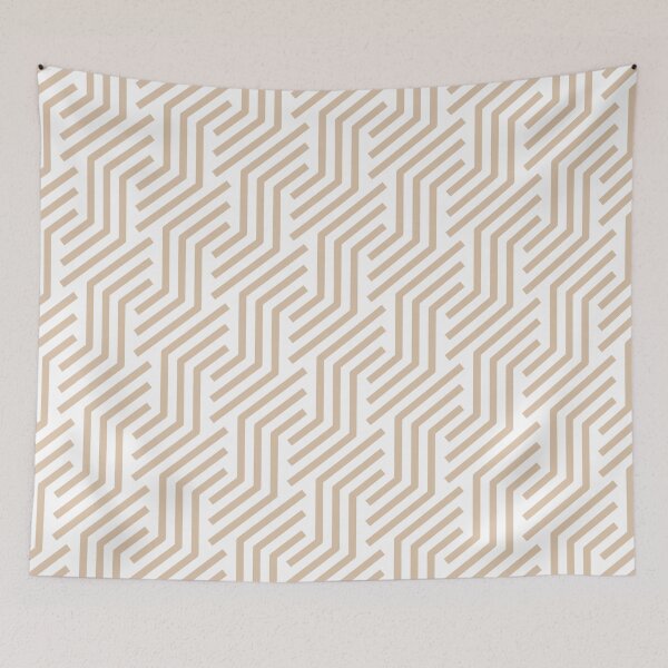 Aperçu de l'œuvre Brown and White Tessellation Line Pattern 21 Pairs DE 2022 Trending Color Cliff's View DEC720 créée et vendue par ColorOfTheYears.