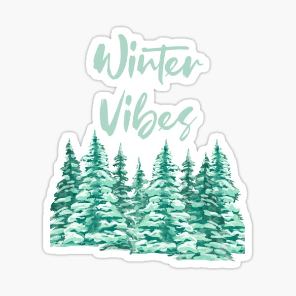 Christmas Winter Snowing Aesthetic in a forest sticker pack Sticker Bumper  Sticker Vinyl Decal 5