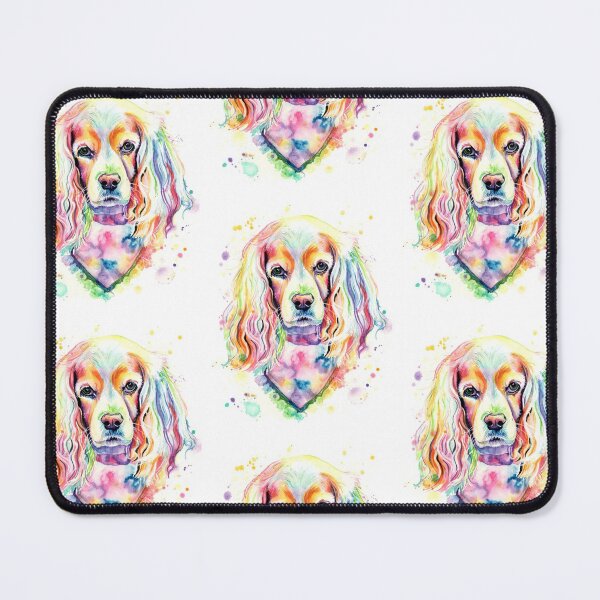 Item preview, Rainbow Watercolor Cockerspaniel designed and sold by CariJohnstonArt.