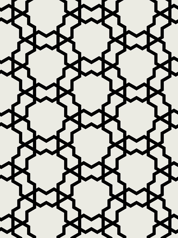 Aperçu 5 sur 5. Robe trapèze avec l'œuvre Black and Chiffon Overlapping Shape Tile Pattern Pairs DE 2022 Trending Color Almond Milk DEHW01 créée et vendue par ColorOfTheYears.