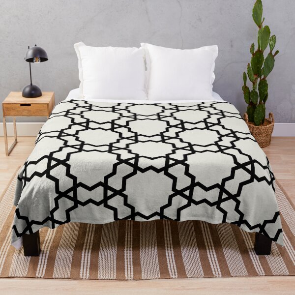 Item preview, Black and Chiffon Overlapping Shape Tile Pattern Pairs DE 2022 Trending Color Almond Milk DEHW01 designed and sold by ColorOfTheYears.