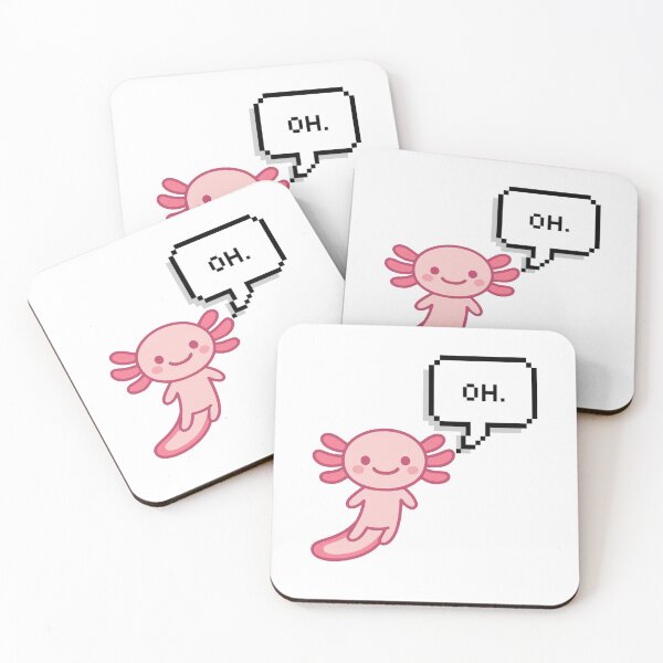 Item preview, oh meme for an Axolotl - Pink chibi kawai Axolotl designed and sold by Zeeprint ★★★★★.