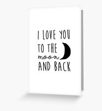 Ich liebe dich zum Mond und zurück Kindergarten druckbare Zitat, druckbare Frauen Geschenk druckbare Kunst Grußkarte