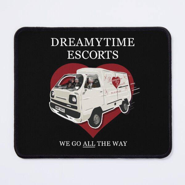 Item preview, Dreamytime Escorts Van - WE GO ALL THE WAY (white text) - Mr Jolly Lives Next Door Inspired designed and sold by RetroTeeStudio.