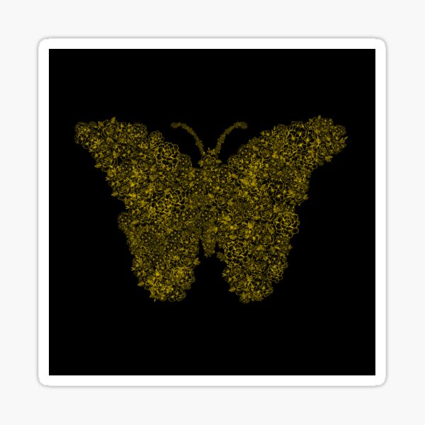 Floral Butterfly Sticker