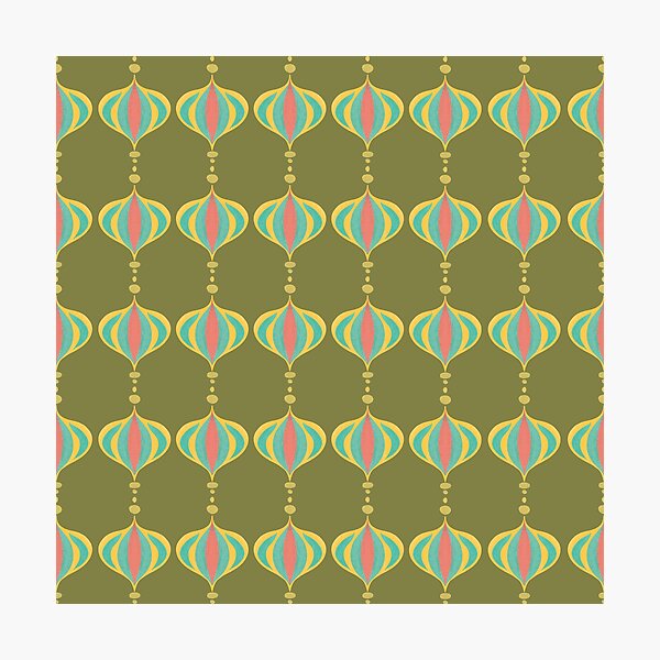 Item preview, Mid-Century Modern Abstract Ornament Pattern designed and sold by Old Urban Farmhouse Design Studio.