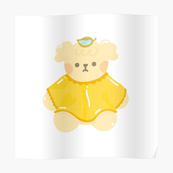 cartoon bear with yellow raincoat