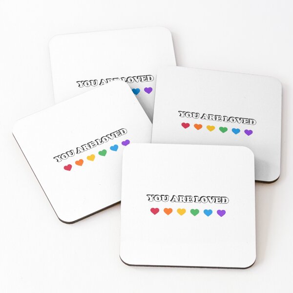 Item preview, You are loved - rainbow hearts designed and sold by Inspirationmotivation.