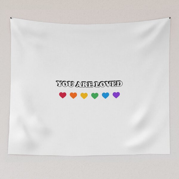 Item preview, You are loved - rainbow hearts designed and sold by Inspirationmotivation.