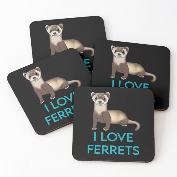 Item preview, I Love Ferrets for Ferret Lovers, Blue designed and sold by Mochi-Merch.