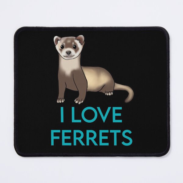 Item preview, I Love Ferrets for Ferret Lovers, Blue designed and sold by Mochi-Merch.