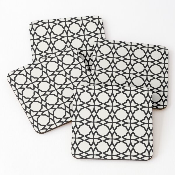 Item preview, Black and Chiffon Symmetrical Flower Pattern Pairs DE 2022 Trending Color Almond Milk DEHW01 designed and sold by ColorOfTheYears.