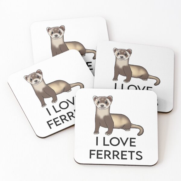 Item preview, I Love Ferrets for Ferret Lovers, Black designed and sold by Mochi-Merch.